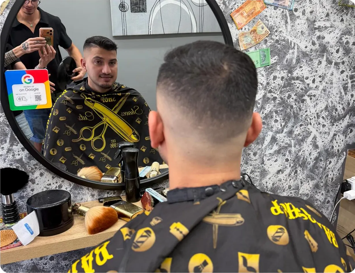 Inside Airlie Cutz barbershop on Shute Harbour Road, Airlie Beach